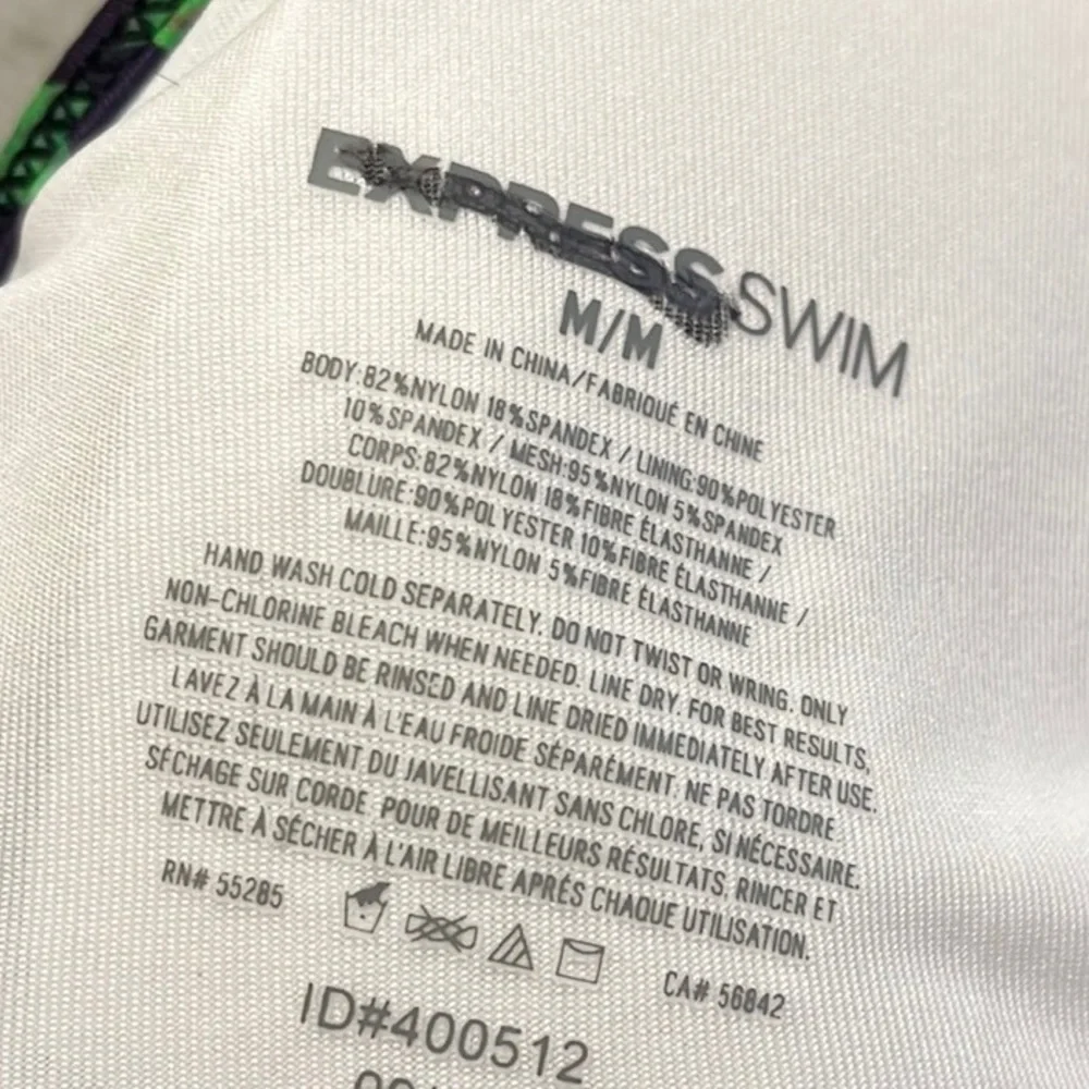 Express Bikini Swimsuit Swim Floral Mesh S Small M Medium New